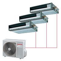 Мульти сплит-система Toshiba на 3 комнаты (20+30+30 кв.м.) канального типа SLIM DUCT