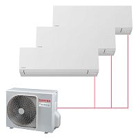 Мульти сплит-система Toshiba на 3 комнаты (30+30+35 кв.м.) SHORAI EDGE WHITE